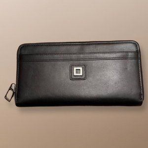 Lodis Black Leather Wallet/Clutch